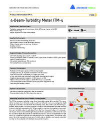 Thumbnail of document Data Sheet - ITM-4 4-Beam Turbidity Meter